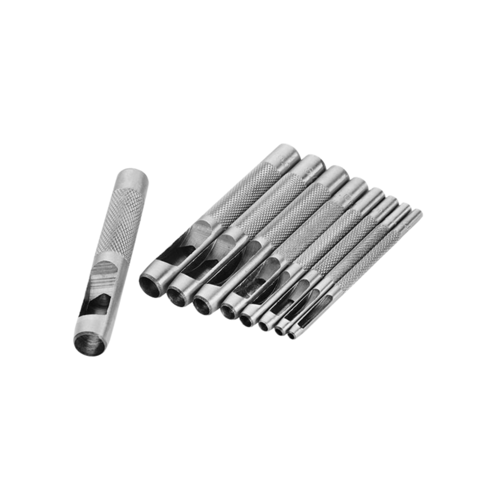 TOLSEN 9PCS Leather Puncher Set Carbon Steel Hardened Professional Hole ...
