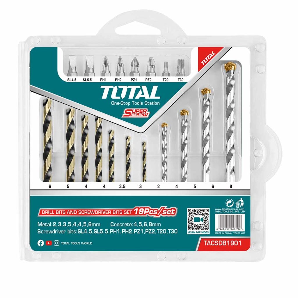 Tools Ebits 19 Pcs Drill Bits & Screwdriver Bits Set TACSDB1901 – Ultimate Heavy ...